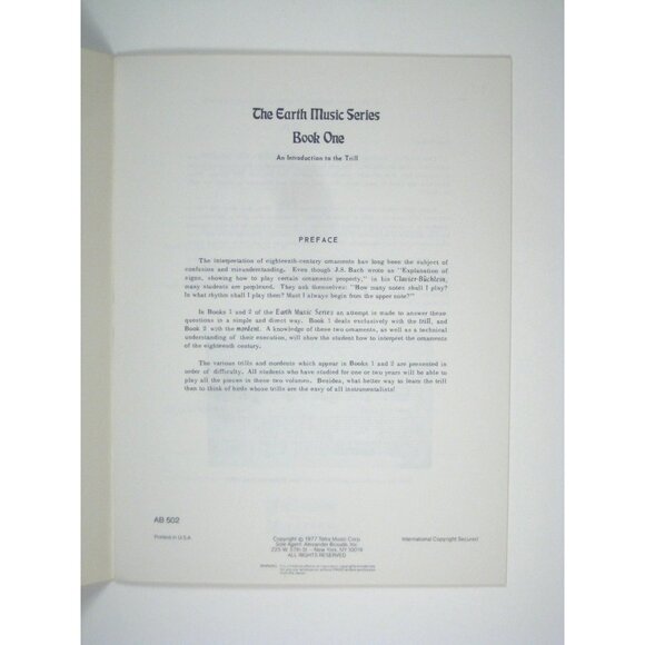 Earth Music Series Book 1 Warblers Hunters An Introduction Hill Piano Music 1977 - Picture 2 of 4